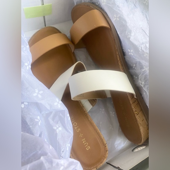 Double Strap Sandal • cork and leather • NIB - Picture 4 of 11